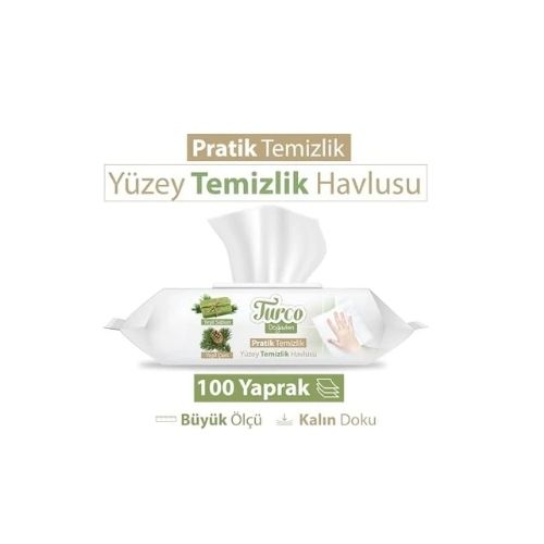 Baby Turco Pratik Yüzey Temizlik Havlusu 100 Yaprak