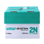 UMUR SÜREKLİ FORM 11x24CM RENKLİ 2-N 5.5 PERFORELİ 1000 Lİ