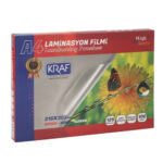 KRAF LAMİNASYON FİLMİ PARLAK A4 125MIC 100LÜ 2124