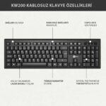 LENOVO KW200 LECOO KLAVYE & MOUSE SİYAH KABLOSUZ TR